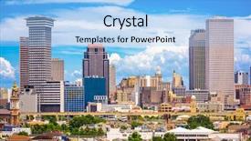  Presentation with new orleans - Colorful slide deck enhanced with lousiana cajun - new orleans louisiana usa downtown backdrop and a light blue colored foreground