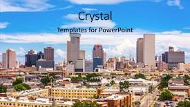  Presentation with louisiana - Cool new presentation with new orleans louisiana usa downtown backdrop and a light blue colored foreground