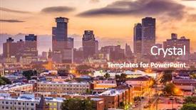 Presentation with new orleans - Slide deck having cajun - new orleans louisiana usa downtown background and a coral colored foreground