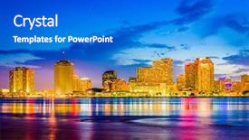  Presentation with louisiana - Presentation with new orleans louisiana usa skyline background and a cobalt blue colored foreground
