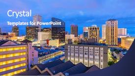  Presentation with new orleans - Colorful slide set enhanced with new orleans louisiana usa skyline backdrop and a light blue colored foreground