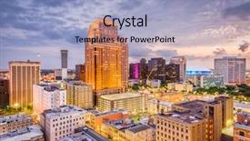  Presentation with new orleans - Amazing slide deck having new orleans louisiana usa skyline backdrop and a  colored foreground