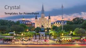  Presentation with new orleans - Amazing slide set having new-orleans-louisiana-usa-view backdrop and a light blue colored foreground