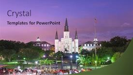  Presentation with new orleans - Presentation having new-orleans-louisiana-usa-view background and a light blue colored foreground