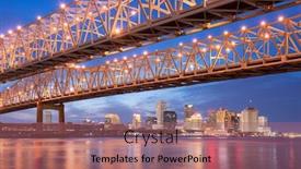  Presentation with new orleans - Cool new slide deck with new-orleans-louisiana-usa backdrop and a violet colored foreground