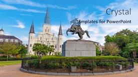  Presentation with new orleans - Beautiful slide deck featuring new-orleans-louisiana-usa backdrop and a light blue colored foreground