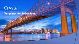  Presentation with new orleans - Beautiful PPT theme featuring new-orleans-louisiana-usa backdrop and a cobalt blue colored foreground