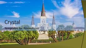  Presentation with new orleans - Beautiful PPT layouts featuring new orleans louisiana usa backdrop and a light blue colored foreground