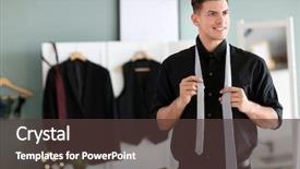  Presentation with lonely man new zealand tourists - Amazing PPT theme having new outfit indoors fashionable wardrobe backdrop and a tawny brown colored foreground