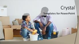  Presentation with supr new bike - Slide deck with new owners cleaning their flat background and a white colored foreground