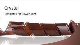  Presentation with film - Amazing PPT theme having new photo film in cartridge backdrop and a white colored foreground