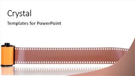  Presentation with film - Colorful slides enhanced with new photo film in cartridge backdrop and a white colored foreground