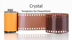  Presentation with film - Cool new PPT theme with new photo film in cartridge backdrop and a light gray colored foreground