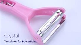  Presentation with pink white - Slide set consisting of new-pink-paring-knife-duo background and a sky blue colored foreground