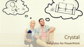  Presentation with real estate - Amazing PPT layouts having new place with text bubbles backdrop and a cream colored foreground