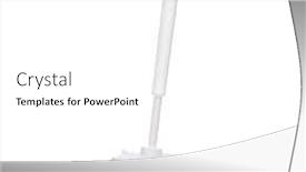  Presentation with toilet - Cool new presentation theme with new plastic white toilet brush isolated on white background backdrop and a white colored foreground