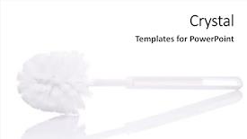  Presentation with brush - Theme consisting of new plastic white toilet brush background and a white colored foreground