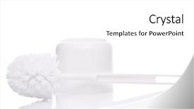  Presentation with brush - Cool new PPT layouts with new plastic white toilet brush backdrop and a white colored foreground