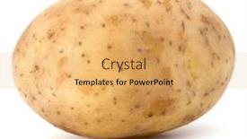  Presentation with potato - Theme consisting of new-potato-tuber-isolated background and a yellow colored foreground