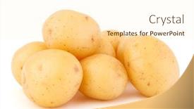  Presentation with potato - Beautiful slide set featuring new-potato-tuber-isolated backdrop and a cream colored foreground