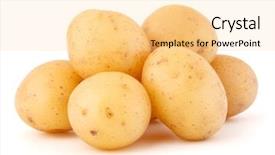  Presentation with potato - Slide set with new-potato-tuber-isolated background and a blonde colored foreground