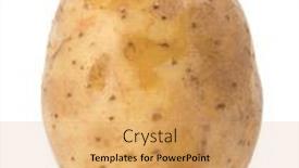  Presentation with potato - Cool new presentation theme with new-potato-tuber-isolated backdrop and a yellow colored foreground