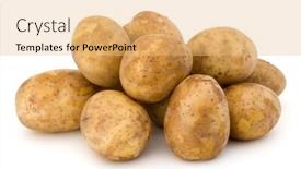  Presentation with potato - Cool new presentation theme with new-potato-tuber-isolated backdrop and a yellow colored foreground