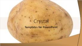  Presentation with potato - Beautiful presentation design featuring new-potato-tuber-isolated backdrop and a yellow colored foreground
