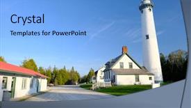  Presentation with new parents nurse - Slide set featuring new presque isle lighthouse built background and a light blue colored foreground