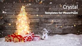  Presentation with christmas lights bulb decoration - Theme with new products abstract - christmas decoration on wooden background background and a  colored foreground