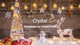  Presentation with decoration - Colorful PPT layouts enhanced with new products abstract - christmas decoration on wooden background backdrop and a violet colored foreground