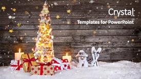  Presentation with christmas borders grunge border decoration - PPT theme enhanced with new products abstract - christmas decoration on wooden background background and a  colored foreground
