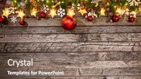  Presentation with decoration - Theme with new products abstract - christmas decoration on wooden background background and a  colored foreground