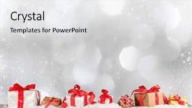  Presentation with decoration - Theme enhanced with new products abstract - christmas decoration on wooden background background and a white colored foreground