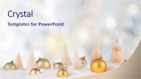  Presentation with snowman - Colorful slide deck enhanced with new products abstract - christmas decoration snowman with blurred backdrop and a sky blue colored foreground