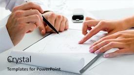  Presentation with people - Slide deck featuring new project - image of business people s background and a light gray colored foreground