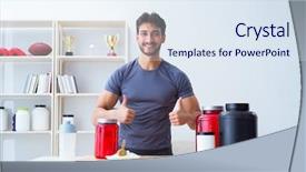  Presentation with supplements - Amazing PPT theme having new protein supplements for better backdrop and a  colored foreground