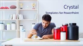  Presentation with supplements - Colorful presentation design enhanced with new protein supplements for better backdrop and a  colored foreground