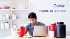  Presentation with supplements - PPT theme consisting of new protein supplements for better background and a sky blue colored foreground