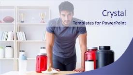  Presentation with protein - Slide set featuring new protein supplements for better background and a  colored foreground