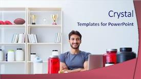  Presentation with supplements - Beautiful slide deck featuring new protein supplements for better backdrop and a sky blue colored foreground