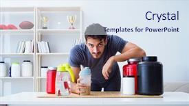  Presentation with supplements - Presentation design enhanced with new protein supplements for better background and a sky blue colored foreground