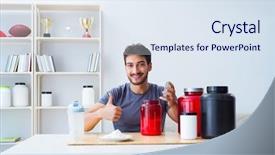  Presentation with supplements - Amazing presentation having new protein supplements for better backdrop and a sky blue colored foreground