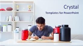  Presentation with supplements - Slide deck having new protein supplements for better background and a sky blue colored foreground