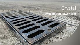  Presentation with rain city - Cool new presentation with new-rainwater-grate backdrop and a gray colored foreground