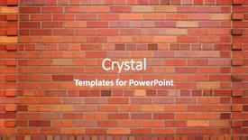  Presentation with red brick wall - Cool new presentation with orange and a designed border backdrop and a coral colored foreground