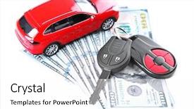  Presentation with red heart key - Cool new presentation with new red car with keys backdrop and a white colored foreground