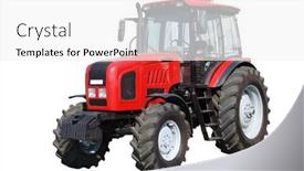  Presentation with tractor - Audience pleasing PPT theme consisting of new-red-tractor-isolated backdrop and a white colored foreground