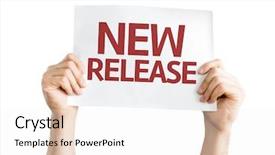  Presentation with release - PPT layouts consisting of new release card isolated background and a white colored foreground