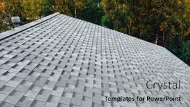  Presentation with shingles roof - Beautiful presentation theme featuring new-renovated-roof-with-shingles backdrop and a light gray colored foreground